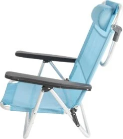 Bo-Camp Beach Chair - Monaco - Aluminium - Blauw -Campingaz winkel 1057x1200