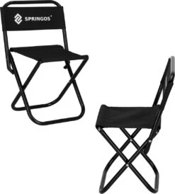 Springos Campingstoel | Kampeerstoel | Vouwstoel | Klapstoel | Zwart -Campingaz winkel 1080x1200