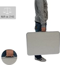 Alu Campingtafel 70x55cm - Inklapbbar Kampeertafel - Picknicktafel Licht Vouwtafel Klaptafel Grijs -Campingaz winkel 1102x1200 1