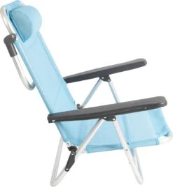 Bo-Camp Beach Chair - Monaco - Aluminium - Blauw -Campingaz winkel 1106x1200