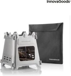 Innovagoods INKLAPBARE STALEN CAMPINGOVEN FLAMET - Camping Oven - Mini Oven - Camping Oventje - Oventje Camping - Mini Oven Vrijstaand - Mini Oventje -Campingaz winkel 1120x1200