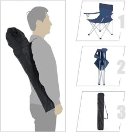 Set Van 2 Opvouwbare Campingstoelen, Klapstoelen Voor Buiten, Comfortabel, Met Armleuningen En Bekerhouders, Stabiel Frame, Draagvermogen 120 Kg - Blauw -Campingaz winkel 1146x1200 1