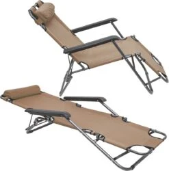Ligstoel Opvouwbaar 155x60cm - Lichte Ligbed Relaxstoel Tuinstoel Campingstoel Strandstoel -Campingaz winkel 1186x1200