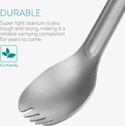 Navaris 2x Spork Met Extra Lange Handgreep - Set Van 2 - Campingbestek Van Titanium - Bestek Voor Onderweg - Lichtgewicht - Inclusief Bewaarzakje -Campingaz winkel 1188x1200 2