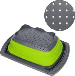 Buxibo - 3-Delige Keuken Vergiet Set Inklapbaar Groen/Grijs -Campingaz winkel 1191x1200
