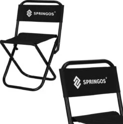 Springos Campingstoel | Kampeerstoel | Vouwstoel | Klapstoel | Zwart -Campingaz winkel 1192x1200 1
