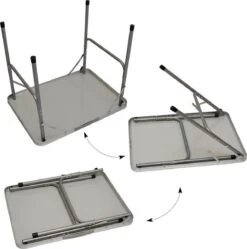 Alu Campingtafel 70x55cm - Inklapbbar Kampeertafel - Picknicktafel Licht Vouwtafel Klaptafel Grijs -Campingaz winkel 1192x1200 2