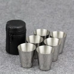 6x Rvs Shot Bekertjes - Borrelglaasjes - Thee/ Koffie Beker - Shotjes Met Leren Case - Bekers 30 ML -Campingaz winkel 1197x1200 29