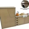 Camper Keuken MDF - Linkerkant EU - Inclusief Kledingstang + Wijnrek - Onbewerkt - Inbouw Kasten Inrichting Kampeerauto Caravan -Campingaz winkel 1200x1028