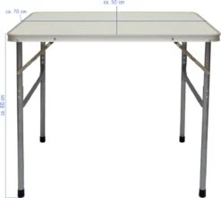 Alu Campingtafel 70x55cm - Inklapbbar Kampeertafel - Picknicktafel Licht Vouwtafel Klaptafel Grijs -Campingaz winkel 1200x1072 2