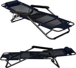 Ligstoel 155x60cm - Opvouwbaar Campingstoel Ligbed Strandstoel Tuinstoel Vouwligstoel Blauw -Campingaz winkel 1200x1080