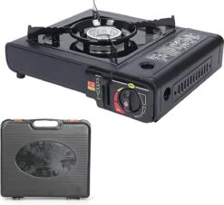Borvat® |Draagbare Gasfornuis - Camping Kookstel - Inclusief 4 Gasflessen - Gas Stove - Gasfornuis - Kooktoestel - Outdoor - Op Reis + Gratis Smartphone Auto Magneethouder. -Campingaz winkel 1200x1103 2