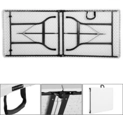 Casaria Tuintafel Opvouwbaar – Met Draaggreep 220x70 Cm – Wit -Campingaz winkel 1200x1121 1