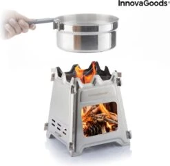 Innovagoods INKLAPBARE STALEN CAMPINGOVEN FLAMET - Camping Oven - Mini Oven - Camping Oventje - Oventje Camping - Mini Oven Vrijstaand - Mini Oventje -Campingaz winkel 1200x1169 2