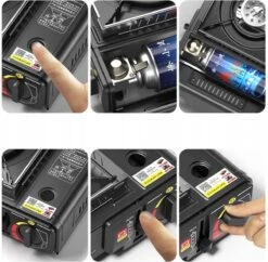 IBright Draagbare Camping Kooktoestel - Gasbrander - 1 Pits Gaspit - Elektrische Ontsteking - 2900 Watt - Met Koffer - Zwart -Campingaz winkel 1200x1177