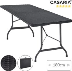 Casaria Tuintafel Opvouwbaar – Met Draaggreep 180x75 Cm – Zwart -Campingaz winkel 1200x1180 2