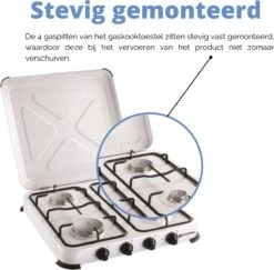 Kemper Gas Kooktoestel - Campingkooktoestel - Set Met 4 Branders - Gas - 4650W 13 Kemper Gas Kooktoestel - Campingkooktoestel - Set Met 4 Branders - Gas - 4650W -Campingaz winkel 1200x1180 3