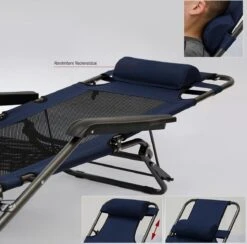 Ligstoel 180x60cm - Opvouwbaar Campingstoel Ligbed Strandstoel Tuinstoel Vouwligstoel Blauw -Campingaz winkel 1200x1184 1