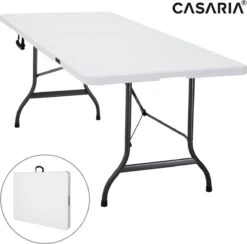 Casaria Tuintafel Opvouwbaar – Met Draaggreep 220x70 Cm – Wit -Campingaz winkel 1200x1187 1