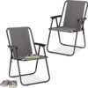 Relaxdays Campingstoel Inklapbaar Set Van 2 - Klapstoel 100 Kg - Visstoel Met Armleuningen - Grijs -Campingaz winkel 1200x1198 9