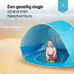 Needventure Baby Strandtent - Pop Up Tent - Windscherm Strand - Camping Strandtentje - Speeltent - Blauw -Campingaz winkel 1200x1200 111