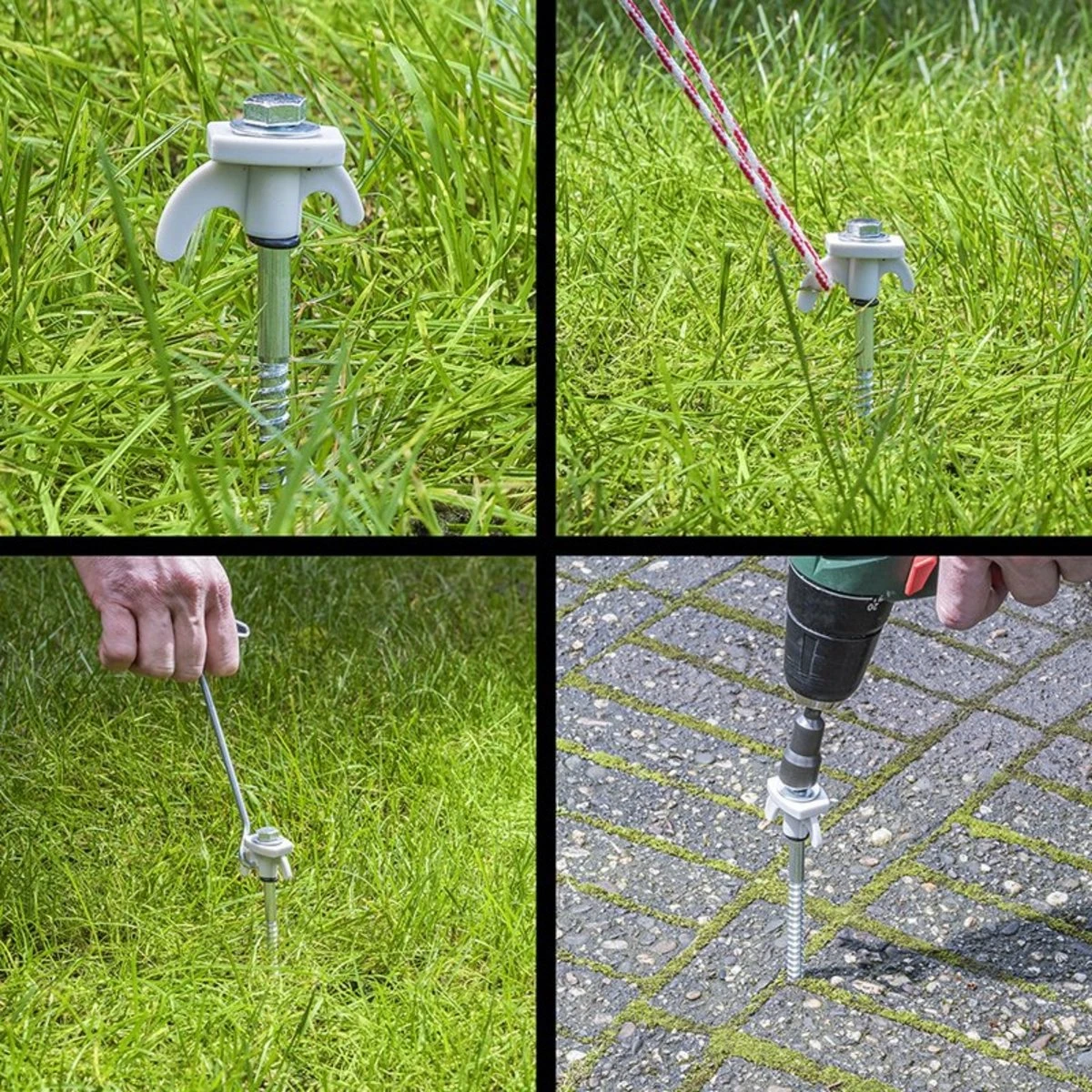 PROPLUS Pro Plus Tentharing Set - 20 Stuks - Ø 7 X 200 Mm - Schroefbaar - Adapter + Koffer 9 PROPLUS Pro Plus Tentharing Set - 20 Stuks - Ø 7 X 200 Mm - Schroefbaar - Adapter + Koffer - Afbeelding 7