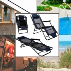 Ligstoel 155x60cm - Opvouwbaar Campingstoel Ligbed Strandstoel Tuinstoel Vouwligstoel Blauw -Campingaz winkel 1200x1200 416