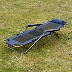 Ligstoel 155x60cm - Opvouwbaar Campingstoel Ligbed Strandstoel Tuinstoel Vouwligstoel Blauw -Campingaz winkel 1200x1200 419