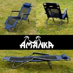 Ligstoel 155x60cm - Opvouwbaar Campingstoel Ligbed Strandstoel Tuinstoel Vouwligstoel Blauw -Campingaz winkel 1200x1200 422
