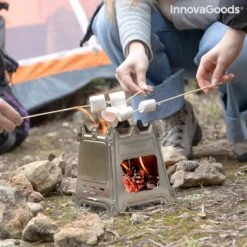 Innovagoods INKLAPBARE STALEN CAMPINGOVEN FLAMET - Camping Oven - Mini Oven - Camping Oventje - Oventje Camping - Mini Oven Vrijstaand - Mini Oventje -Campingaz winkel 1200x1200 593