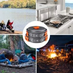 Camping Outdoor Kookset 13-delig Camping Servies En Pannen Pannenset Keukengerei - BPA-vrij & Geen Giftige Stoffen - Opvouwbaar & Licht - Ideaal Voor Reizen, Festival, Wandelen -Campingaz winkel 1200x1200 749