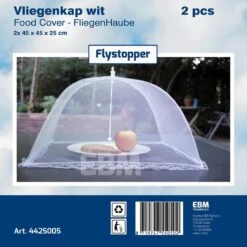 Vliegenkapjes Opvouwbaar 2 Stuks - Wit - 45 X 25 Cm | Flystopper -Campingaz winkel 1200x1200 794