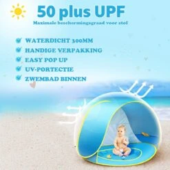 Seidon Strandtent Baby - Pop Up Tent - UV Bescherming - Baby En Kind - Waterdicht - Zwembadje - UV Bescherming -Campingaz winkel 1200x1200 94