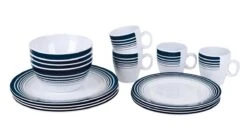Bo-Camp - Servies - Classic - 16-Delig - Wit/Navy -Campingaz winkel 1200x675 4
