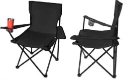 Campingstoel Vouwstoel Visstoel - Zwart - Draaggewicht 100kg -Campingaz winkel 1200x783