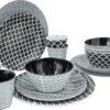 Bo-Camp Servies - Mix & Match - 16 Delig - Zwart/Wit -Campingaz winkel 1200x793 9