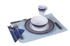 Bo-Camp - Servies - Classic - 16-Delig - Wit/Navy -Campingaz winkel 1200x794 73