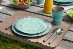 Bo-Camp Servies Halo - 12 Delig Melamine - Aqua -Campingaz winkel 1200x800 85