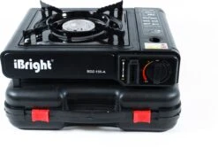 IBright Draagbare Camping Kooktoestel - Gasbrander - 1 Pits Gaspit - Elektrische Ontsteking - 2900 Watt - Met Koffer - Zwart -Campingaz winkel 1200x805 3