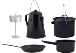 ESSCHERT DESIGN Pannenset Kampvuur - 4 Delig - Outdoor - Metaal -Campingaz winkel 1200x837 2