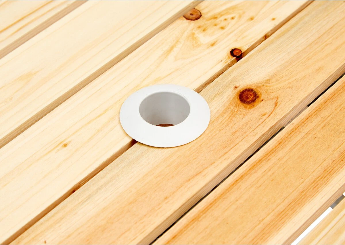 CAMPZ Fir Wood Picknicktafel, Bruin/grijs 7 CAMPZ Fir Wood Picknicktafel, Bruin/grijs - Afbeelding 5