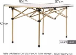 Buxibo - Lichtgewicht Vouwbare Campingtafel - Inklapbaar - Vis/Tuin/Picknick Tafel - Kamperen - Met Opberghoes - Aluminium - Grijs -Campingaz winkel 1200x869