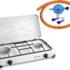 Kemper Gas Kooktoestel - Campingkooktoestel - INCLUSIEF Installatiesetje - Met 2 RVS Branders - 2600W -Campingaz winkel 1200x871