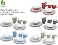 Bo-Camp Servies - Campingbord - 100% Melamine - 16-delig - Groen -Campingaz winkel 1200x928 2