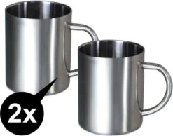 Merkloos RVS Beker-RVS Mok-Koffiebeker-Koffiemok-set 2 Stuks -Campingaz winkel 1200x944 2