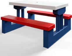 Merkloos Kinder Picknicktafel Met Parasol - Blauw -Campingaz winkel 1200x944