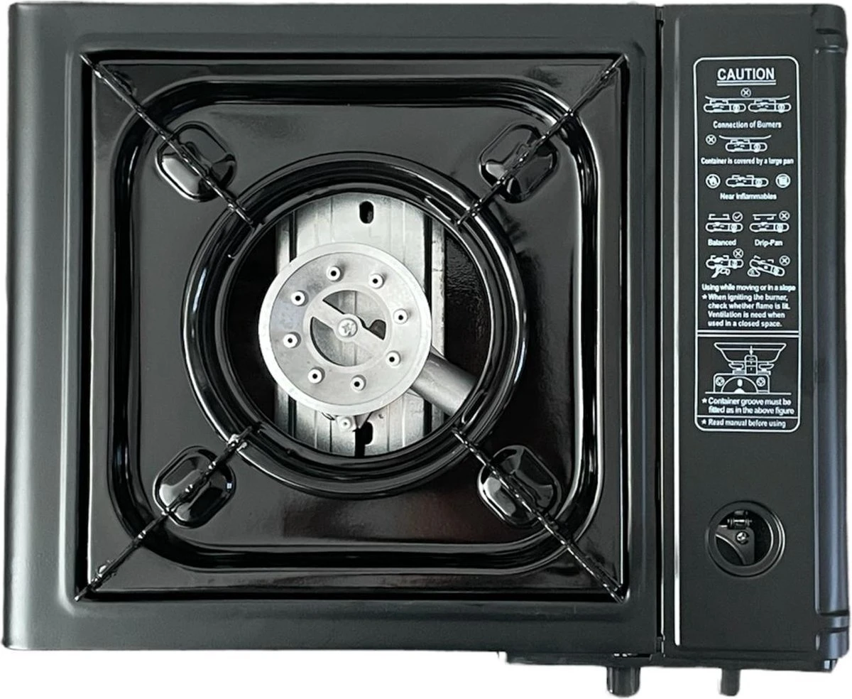 Campingman Draagbaar Gasfornuis - Campingkooktoestel - 1-Pits - Met Koffer 4 Campingman Draagbaar Gasfornuis - Campingkooktoestel - 1-Pits - Met Koffer - Afbeelding 2