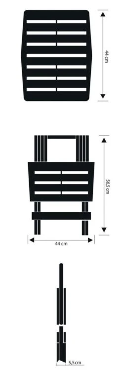 GENERIC Bijzettafel Adige Wit Kunststof 45x43x50cm -Campingaz winkel 390x1200