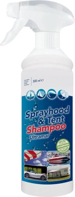 Ultramar - Reiniger Sprayhood & Tent Shampoo 500 Ml - Tentdoekreiniger Voor Bootkap, Tent, Cabriodak 19 Ultramar - Reiniger Sprayhood & Tent Shampoo 500 Ml - Tentdoekreiniger Voor Bootkap, Tent, Cabriodak -Campingaz winkel 459x1200