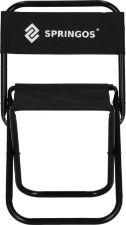 Springos Campingstoel | Kampeerstoel | Vouwstoel | Klapstoel | Zwart -Campingaz winkel 670x1200